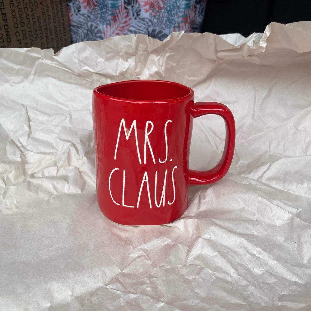 Rae Dunn Red Mrs. Claus Mug